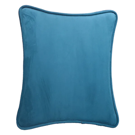 Pack Of 2 Dark Green Footstool Foot Stool & Aqua Blue Upholstered Round Pouf For Home Decor