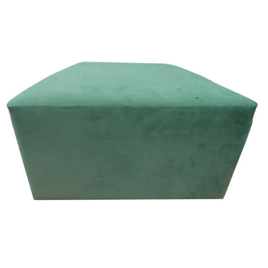 Light Green Upholstered Parallelogram Pouf For Home Decor