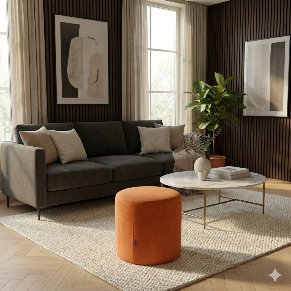 Solid colours Pouf