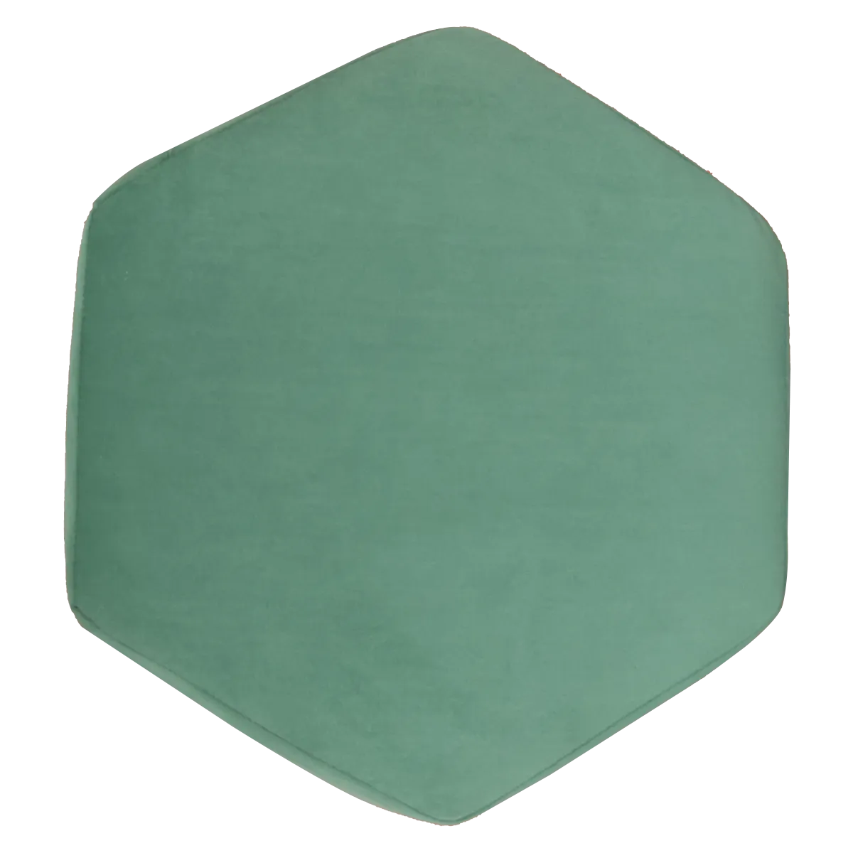 Pack Of 2 Light Green Upholstered Hexagon & Parallelogram Pouf For Home Dec