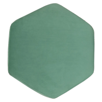 Pack Of 2 Light Green Upholstered Hexagon & Parallelogram Pouf For Home Dec