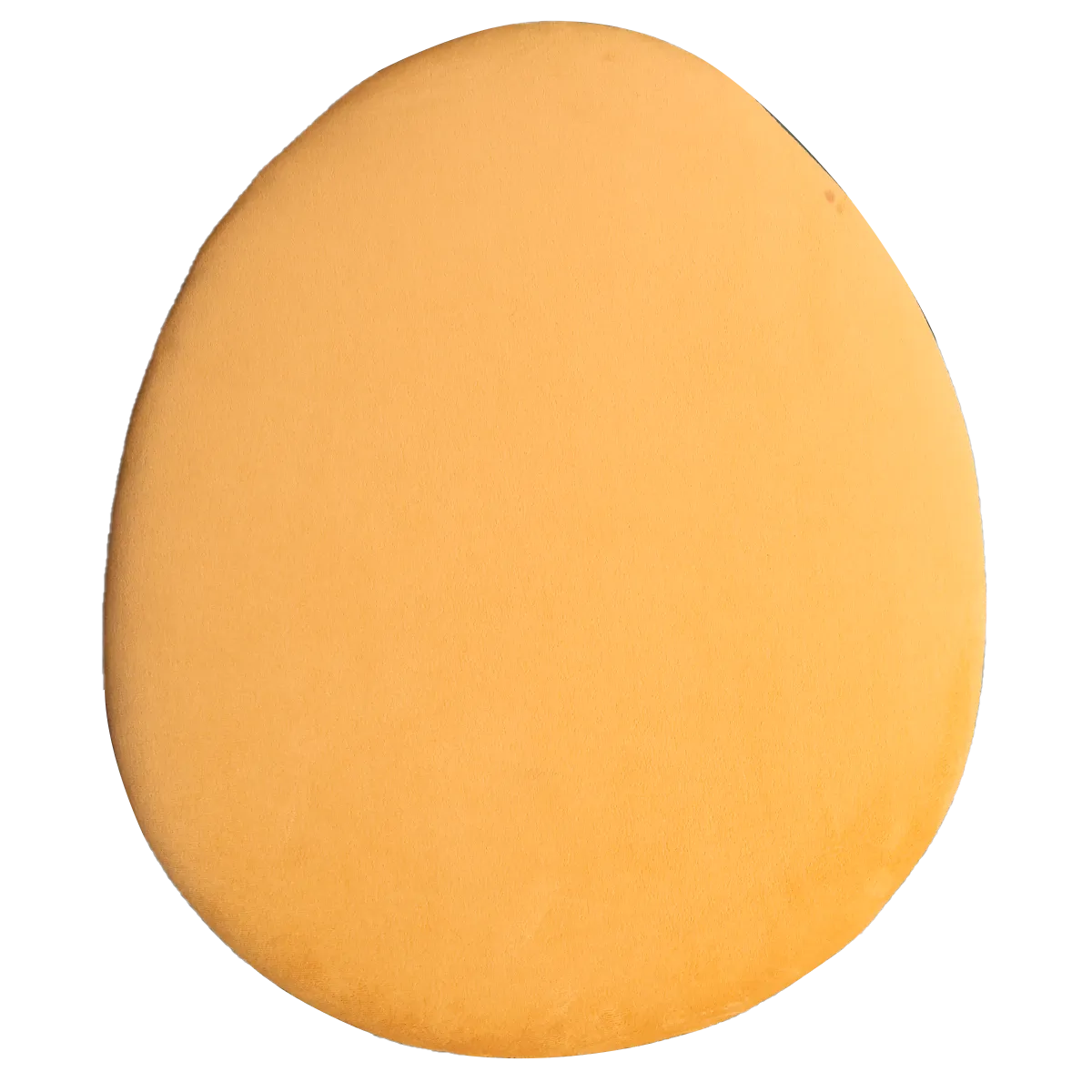 Dark Green & Yellow Upholstered Egg Pouf For Home Decor