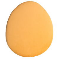 Dark Green & Yellow Upholstered Egg Pouf For Home Decor