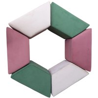 Light Green Upholstered Parallelogram Pouf For Home Decor