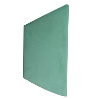 Pack Of 2 Light Green Upholstered Hexagon & Parallelogram Pouf For Home Dec