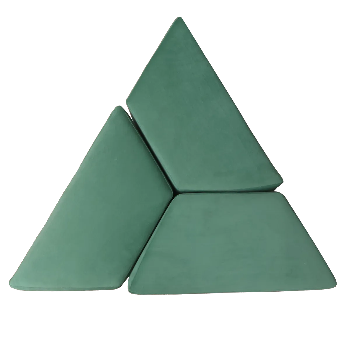 Light Green Upholstered Parallelogram Pouf For Home Decor