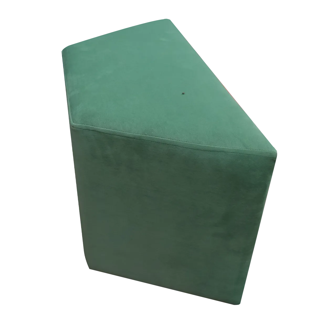 Light Green Upholstered Parallelogram Pouf For Home Decor
