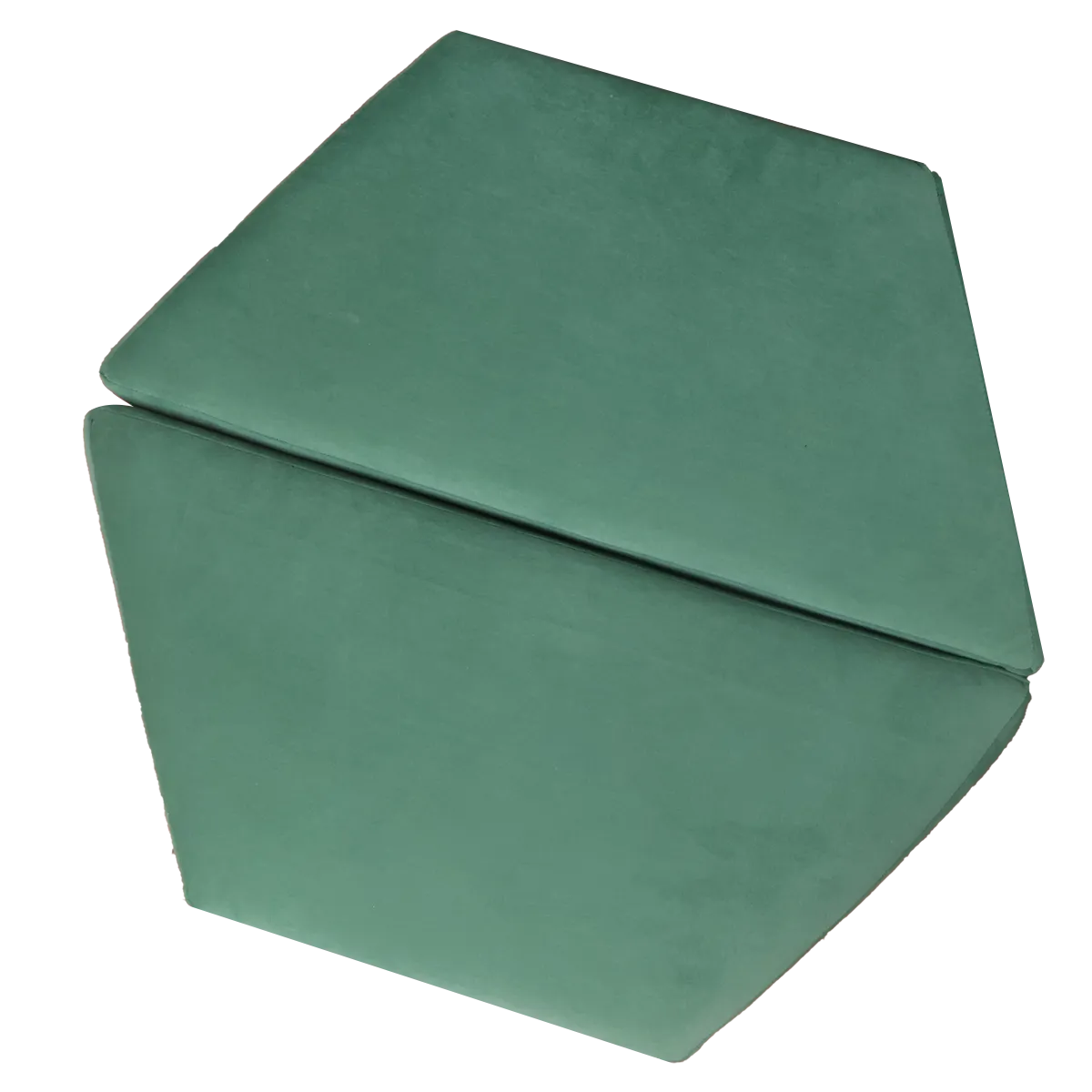 Light Green Upholstered Parallelogram Pouf For Home Decor