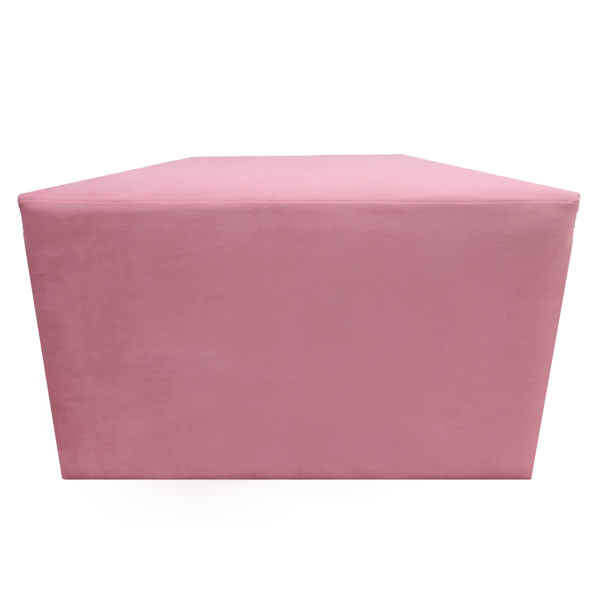 Pack Of 2 Pink & Off White Upholstered Parallelogram Pouf For Home Decor