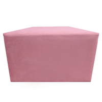 Pack Of 2 Pink & Off White Upholstered Parallelogram Pouf For Home Decor