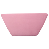 Pack Of 2 Pink & Off White Upholstered Parallelogram Pouf For Home Decor