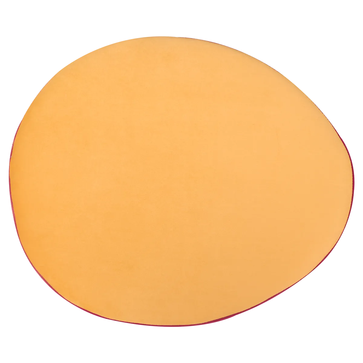 Maroon & Yellow Upholstered Egg Pouf For Home Decor