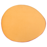 Maroon & Yellow Upholstered Egg Pouf For Home Decor