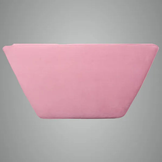 Pink Upholstered Parallelogram Pouf For Home Decor