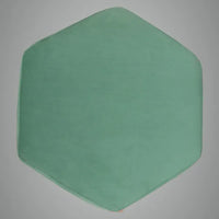 Light Green Upholstered Hexagon Pouf For Home Decor