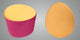 Pack Of 2 Maroon, White & Yellow Upholstered Egg Pouf For Home Decor