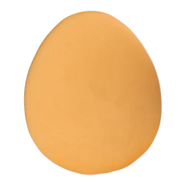 Pack Of 2 Maroon, White & Yellow Upholstered Egg Pouf For Home Decor