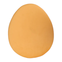 Pack Of 2 Maroon, White & Yellow Upholstered Egg Pouf For Home Decor