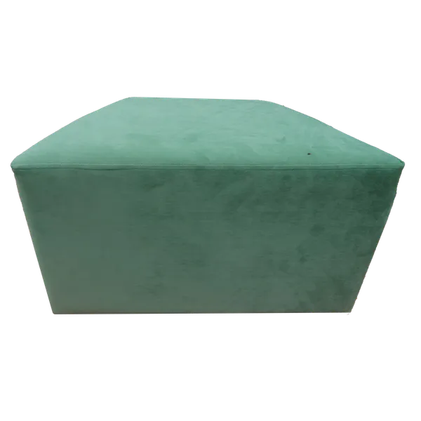 Light Green Upholstered Parallelogram Pouf For Home Decor