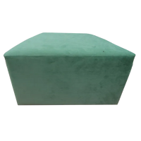 Light Green Upholstered Parallelogram Pouf For Home Decor