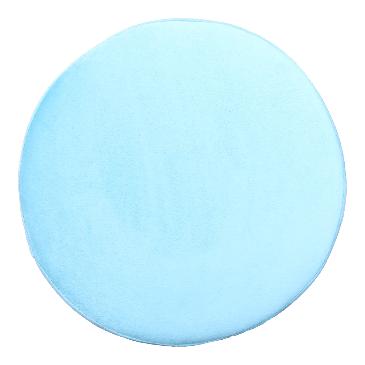 Pack Of 2 Sky & Orange Solid Upholstered Round Pouf For Home Decor